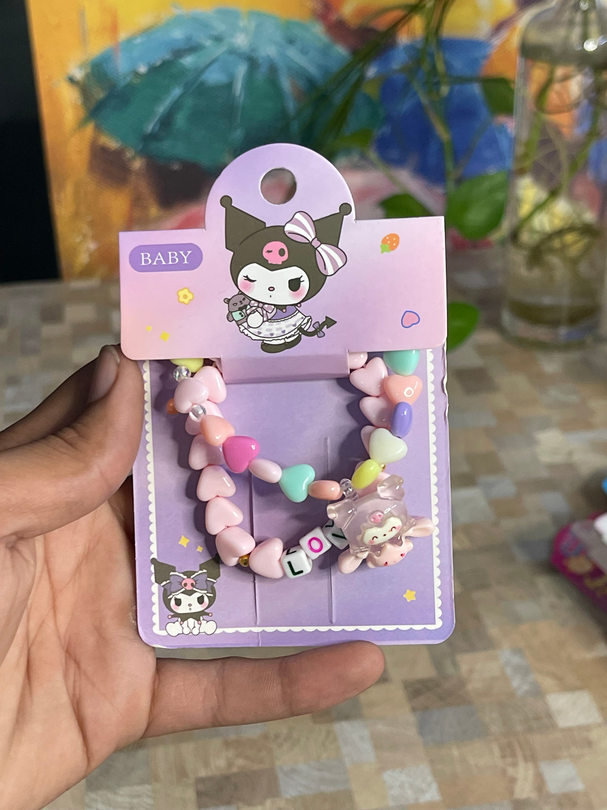 Kids Pastel Heart Charm Bracelet
