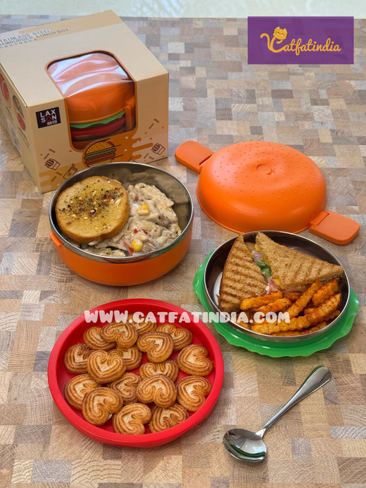 Giant Burger Bento Box ( stainless steel)