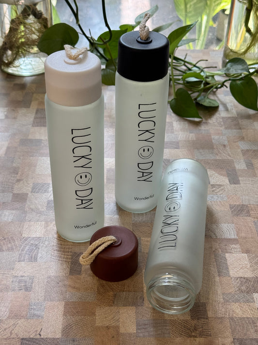 Happy Day Glass water bottle (BPA FREE~500ml)