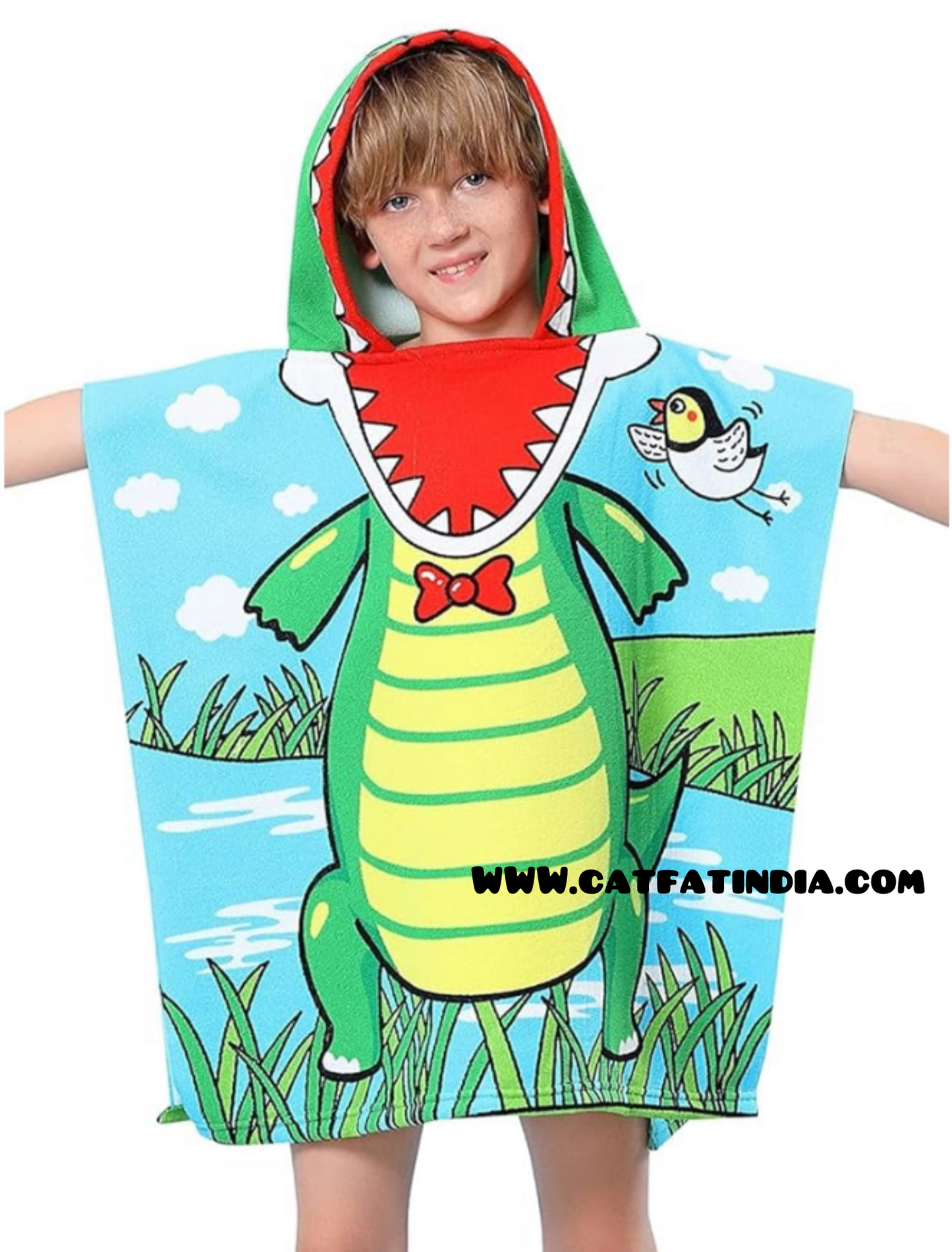 Kids character Hoodie Bath towel