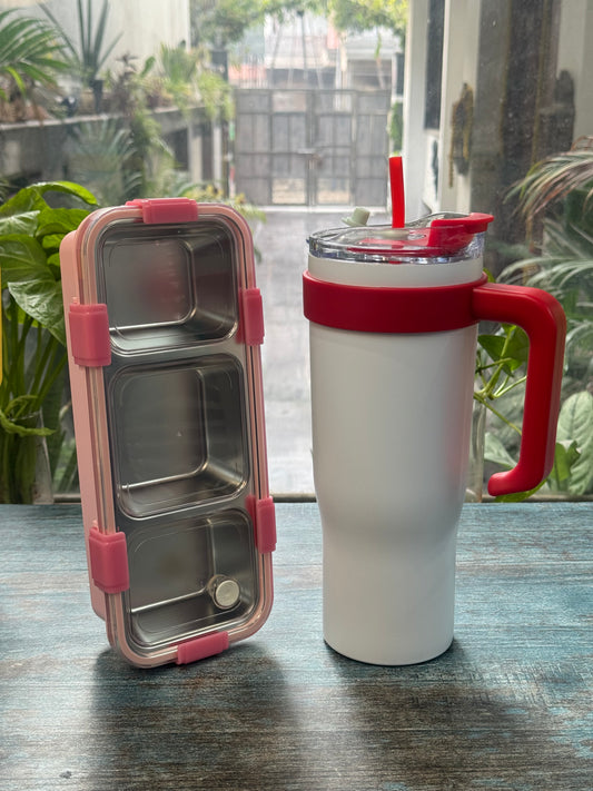Pastel Hues Combo (Lunch Box+Tumbler)