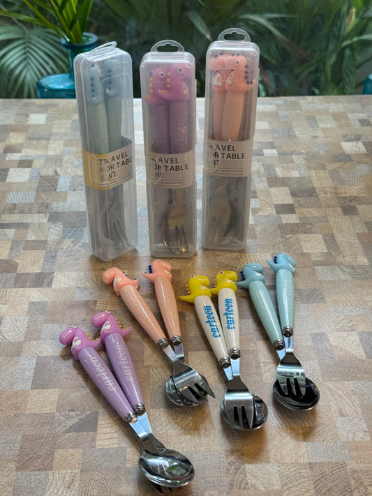 Dino Cutlery Set with Box