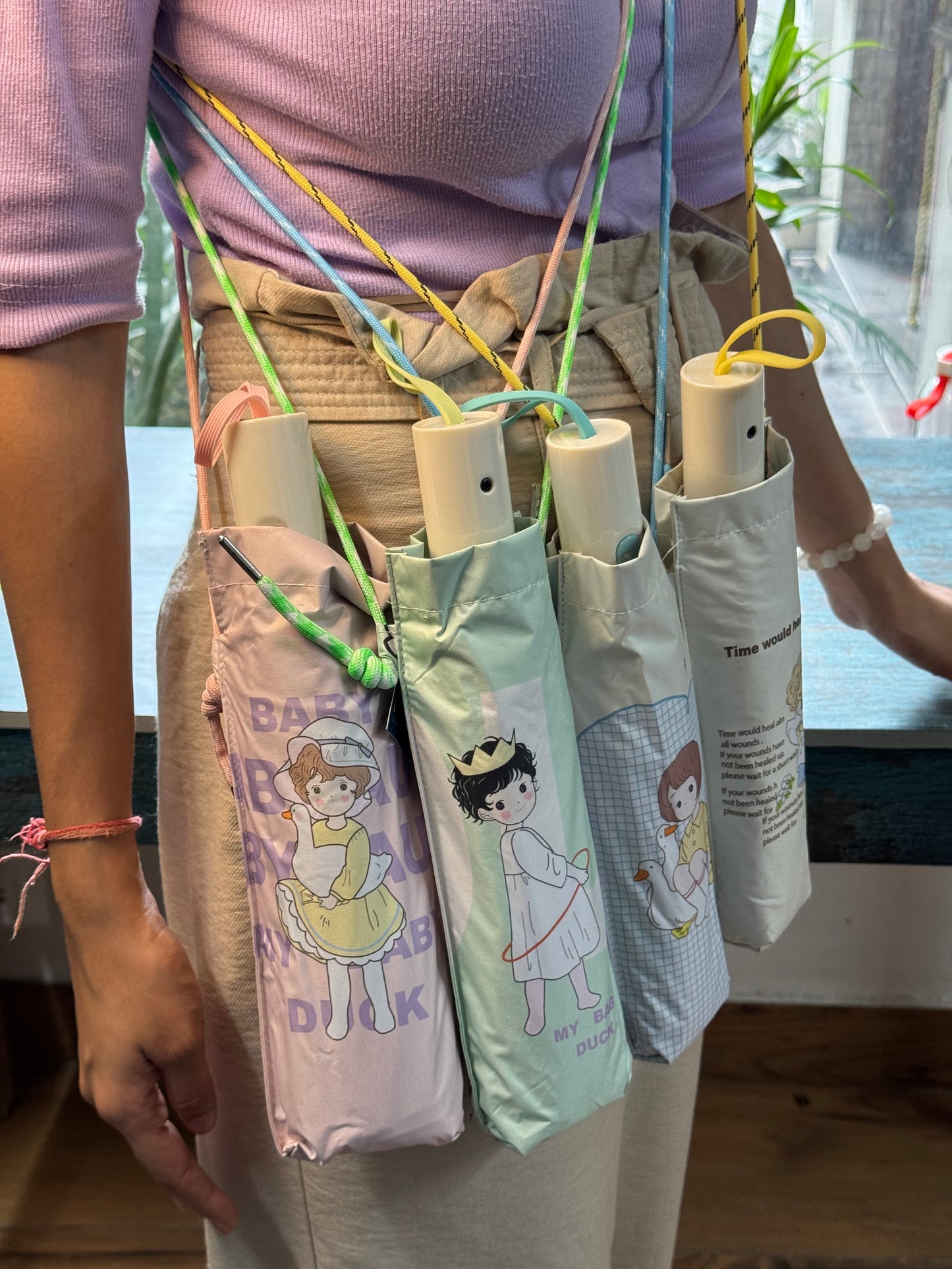 Kawaii Sling Automatic Umbrella ☂️