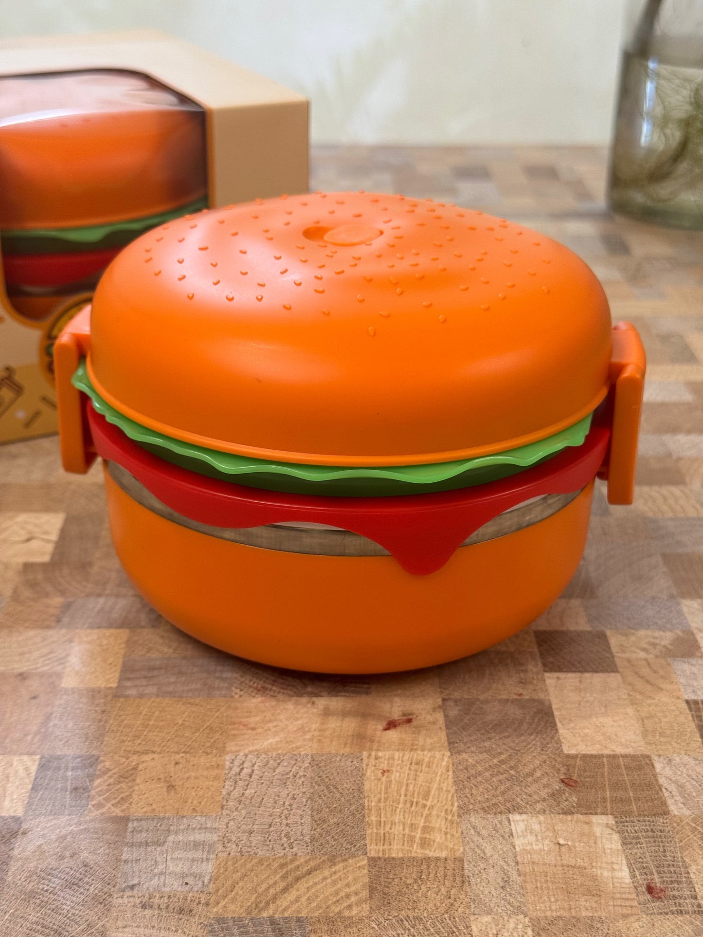 Giant Burger Bento Box ( stainless steel)