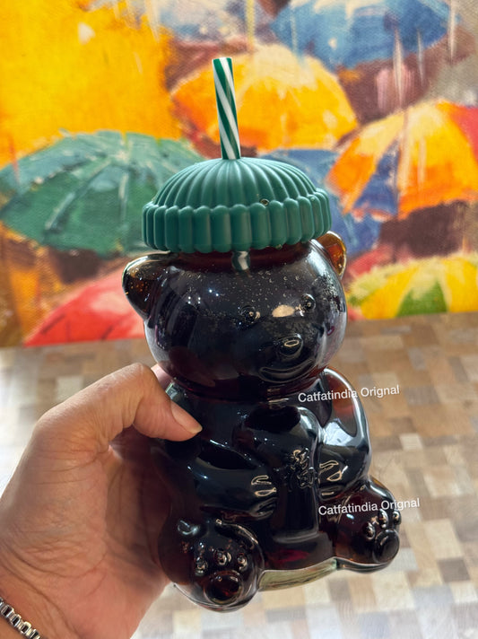 Cute Gummy Bear Glass Bottle