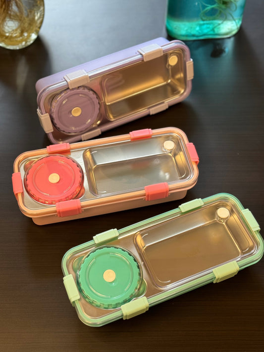 Sleek Bento Lunch Box (Stainless Steel)