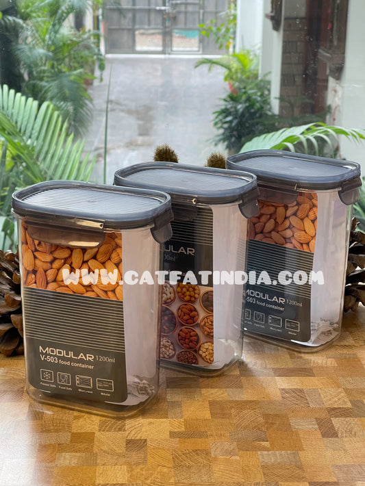 Stackable storage containers (Set of 3)