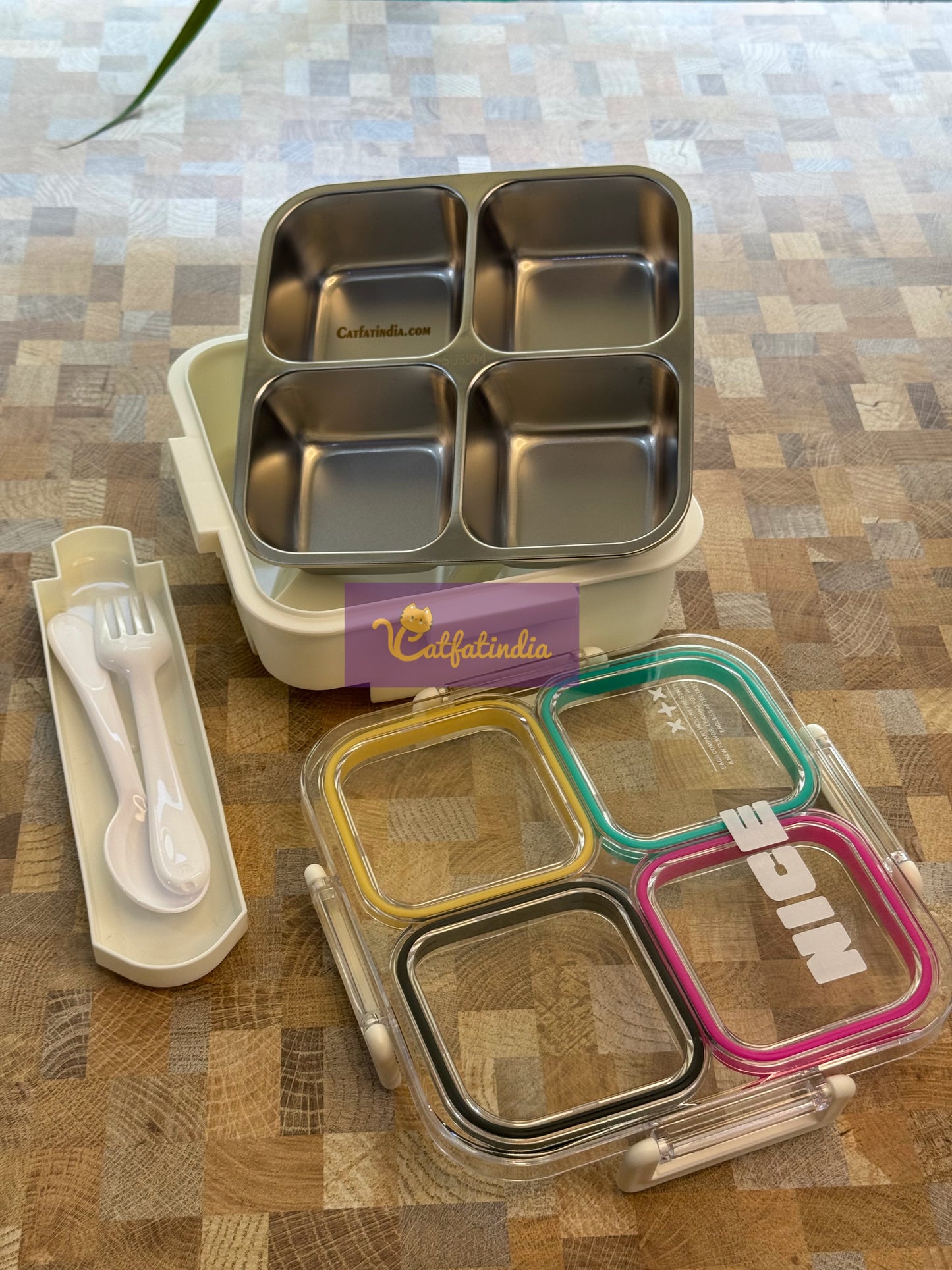 4-in-1 Rainbow Lunch Box
