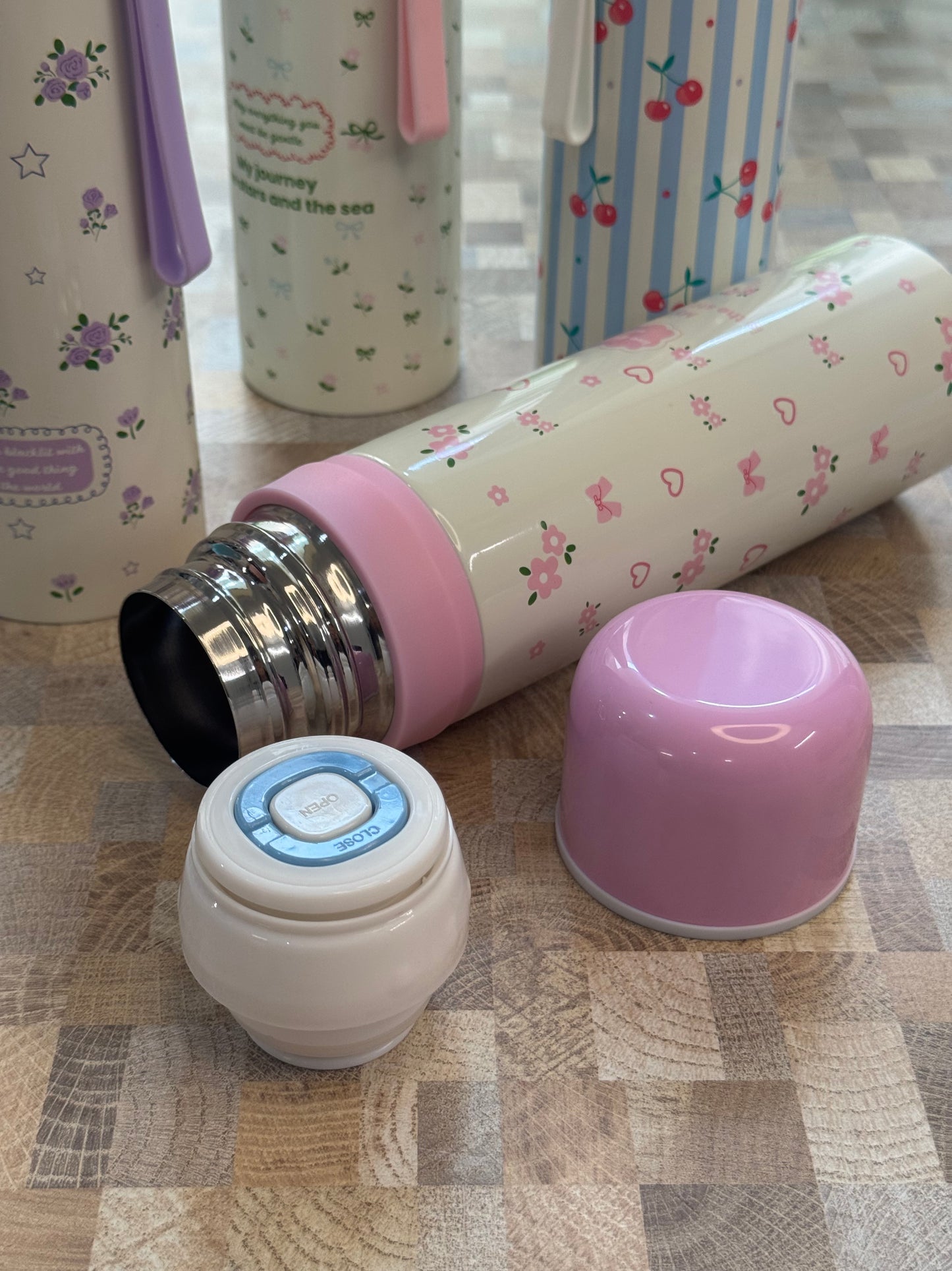 Pastel Charm Insulated Thermos Bottle
