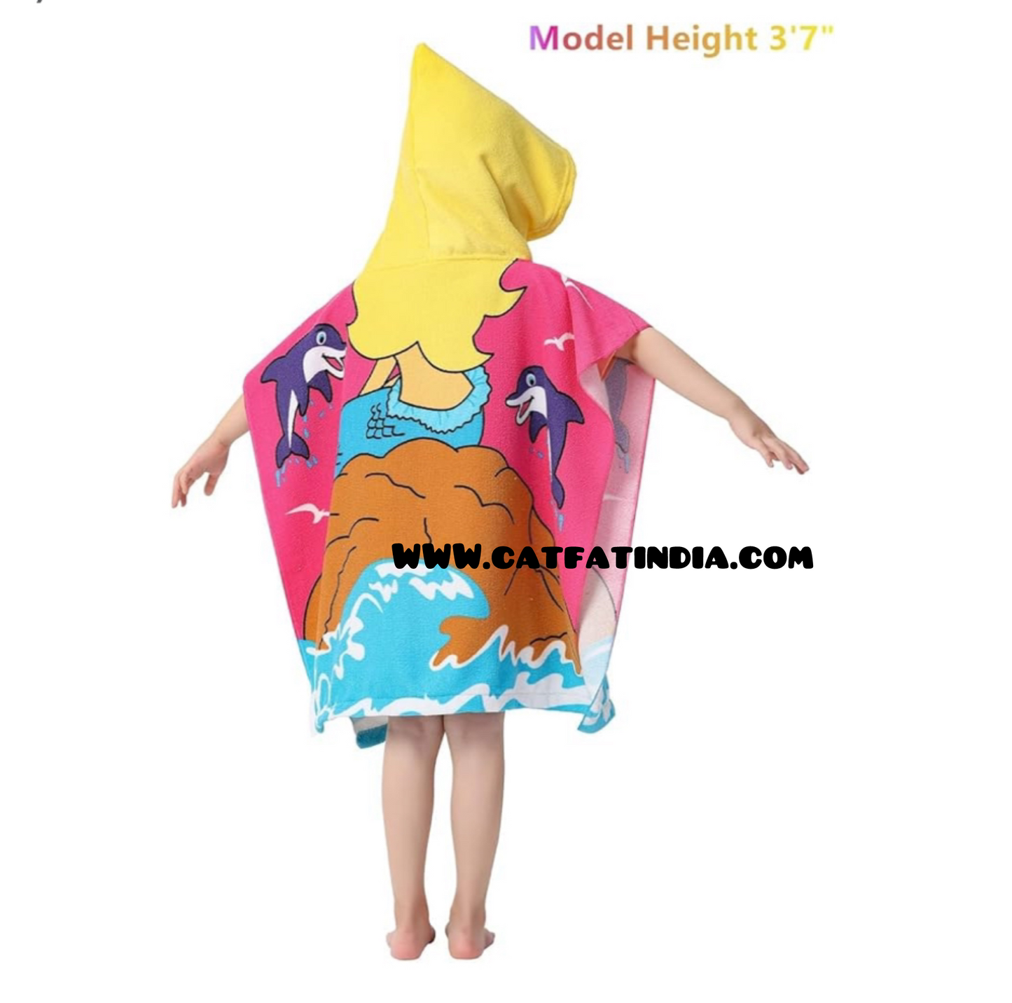 Kids character Hoodie Bath towel