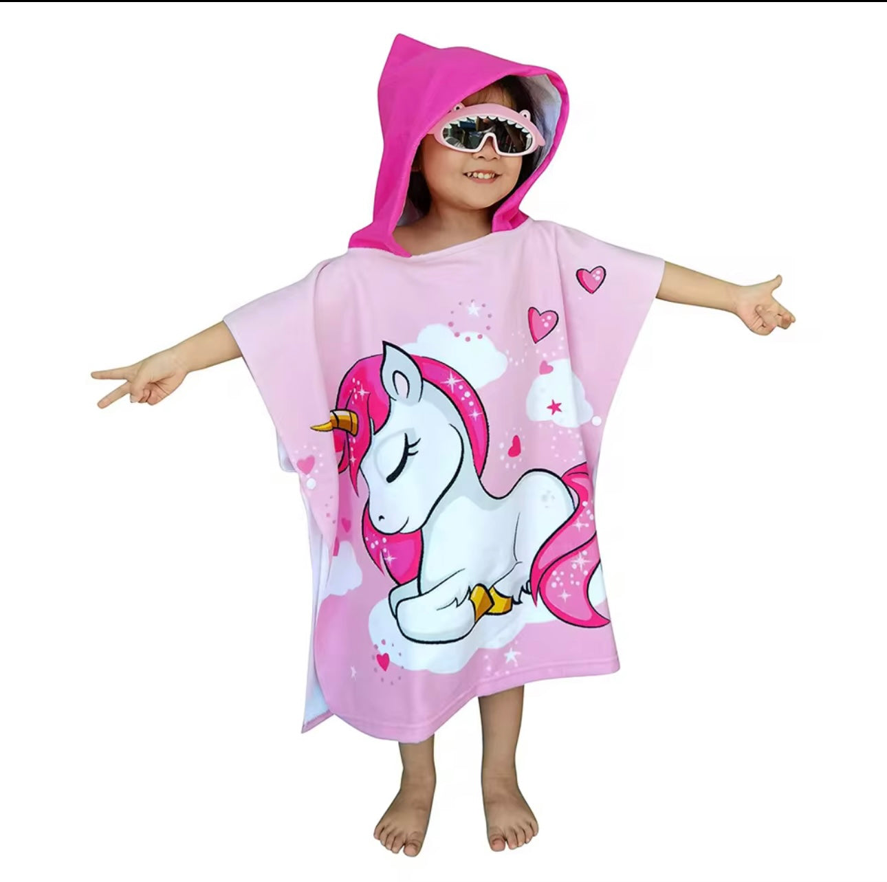 Kids character Hoodie Bath towel