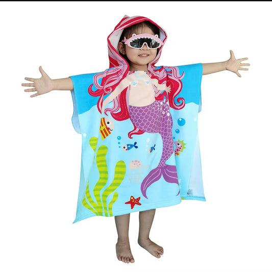 Kids character Hoodie Bath towel