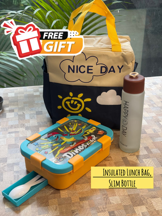 Bento Joy Pro Lunch Box – (Free Lunch Bag & Bottle)