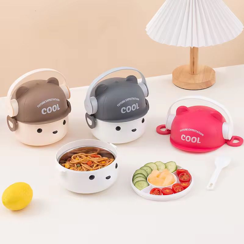 Cool Bear Stainless Steel Lunch Box (+1 FREE GIFT) 🎁