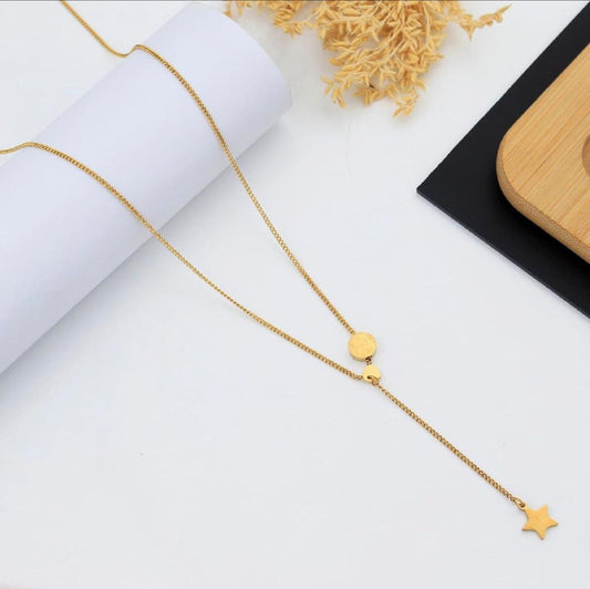 Smiley Dazzling Star Chain Pendant