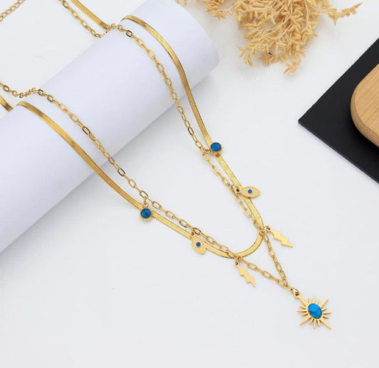 Sunburst charm Chain Pendant