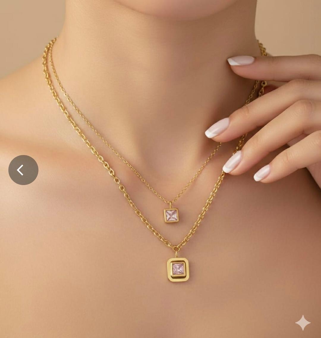 Pink Diamond Fancy Chain Pendant