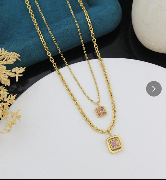 Pink Diamond Fancy Chain Pendant