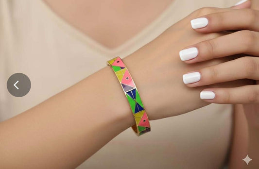 Colorful Geometric Enamel Kada