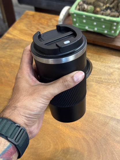 Cafe Style Coffee Flask (Free Personalised Name Engraving)