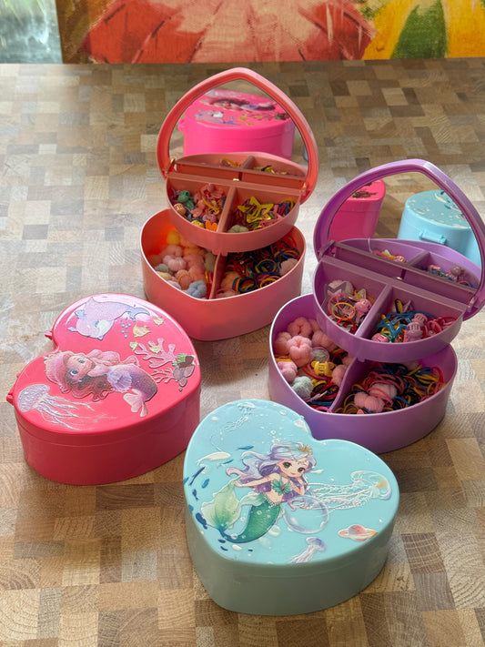 Cute Heart Vanity Box with Mirror